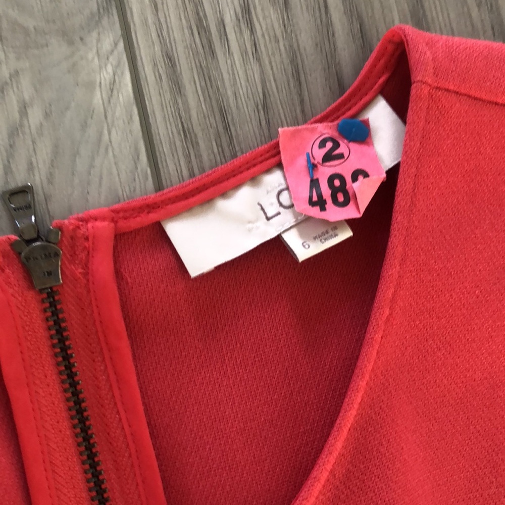 Loft Coral Dress - Picture 4 of 6
